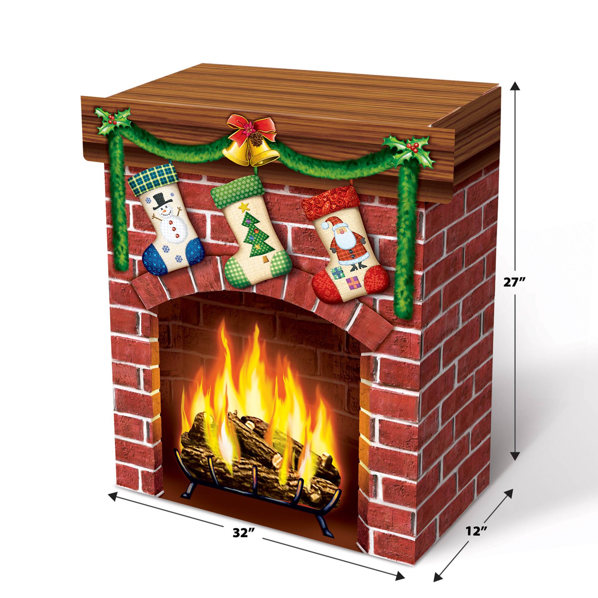 Beistle 32" 3-D Christmas Fireplace Prop